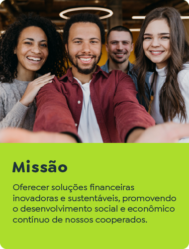 Grupo de pessoas sorrindo em ambiente colaborativo representando missão